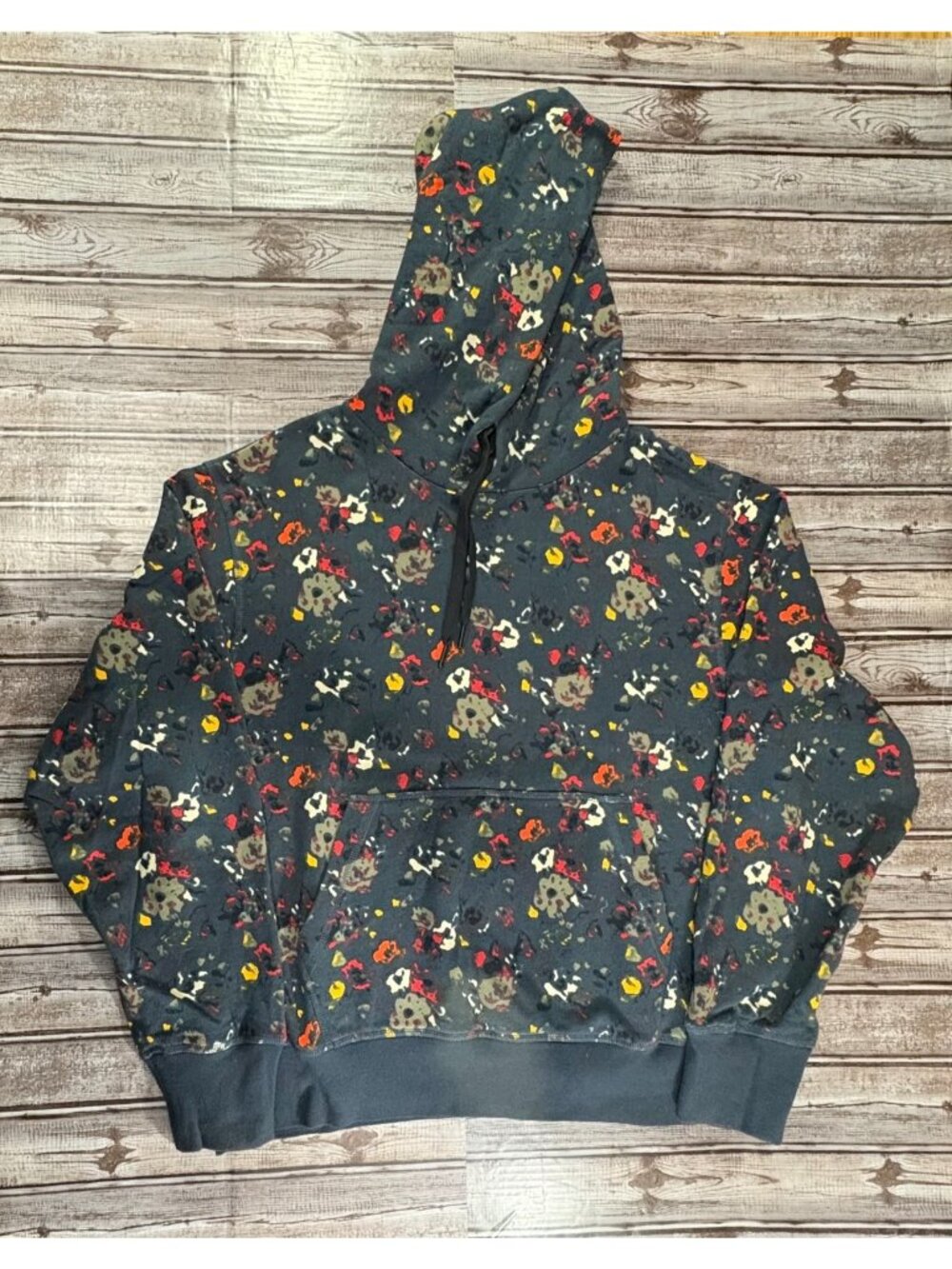 Rag & bone City Floral Cotton Hoodie size L multicolor